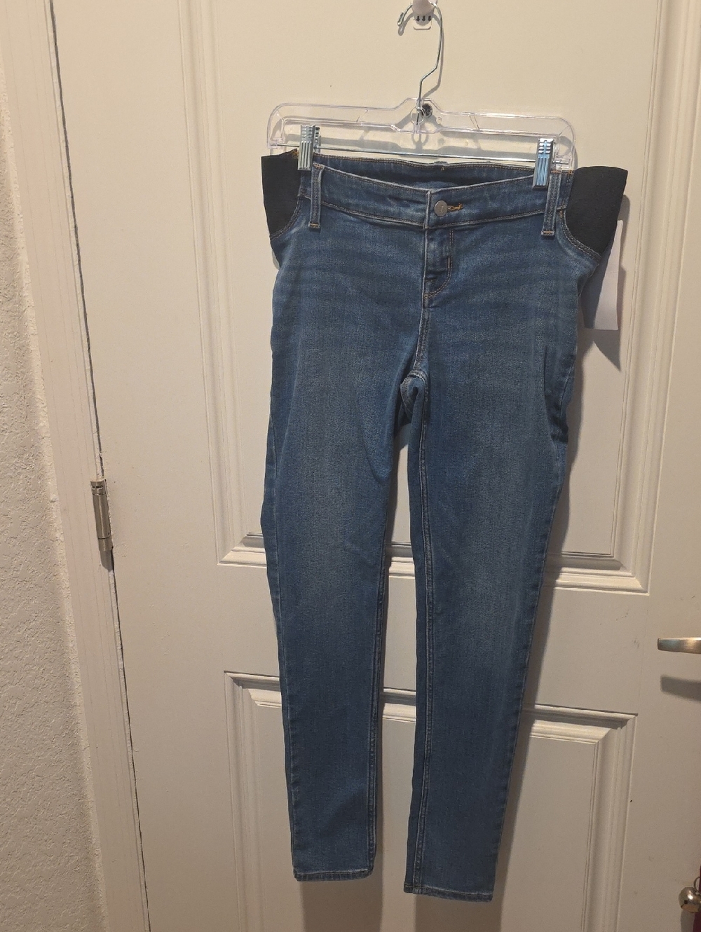 Isabel Maternity by Ingrid & Isabel Skinny Jeans - Blue with Black Panels